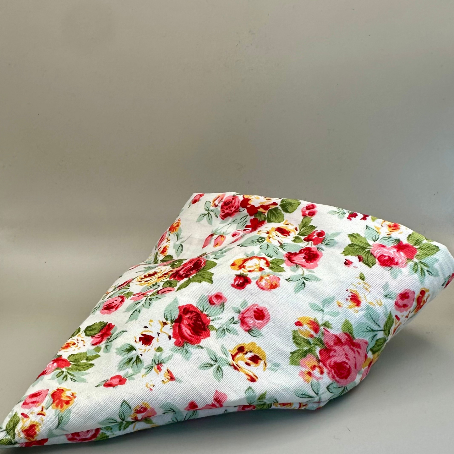 White Floral Print Dog Scrunchie Bandana image 3