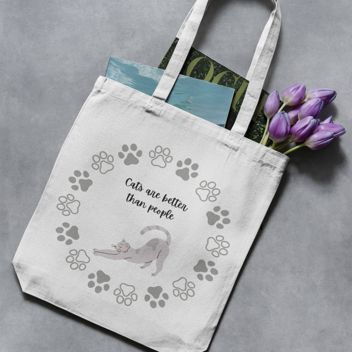 Cats Are Better Than People Tote Bag image 0