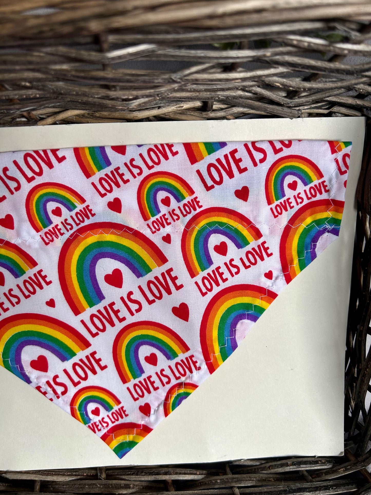 Love is Love Pride Dog Bandana image 1
