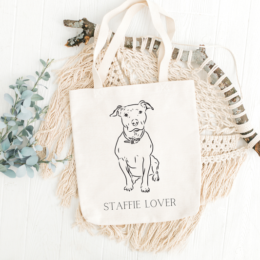 Staffie Lover Tote Bag image 5