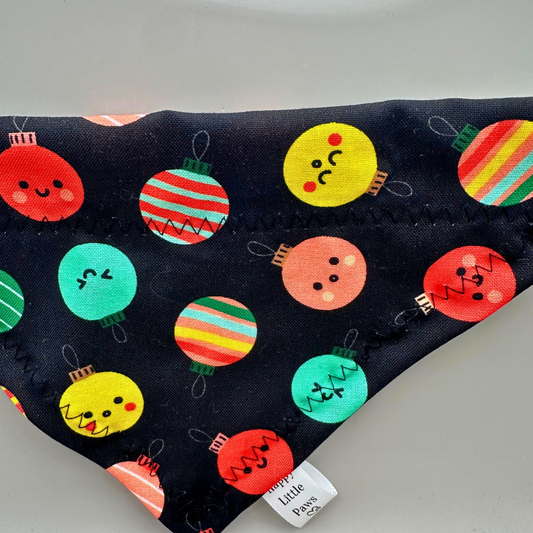 Christmas Bauble Print Dog Bandana