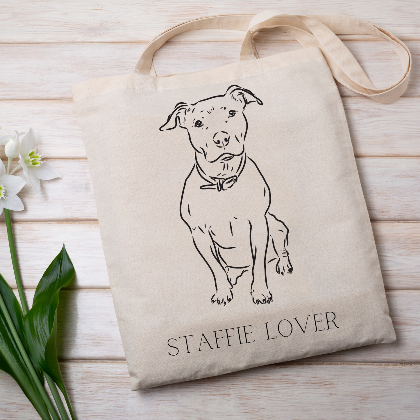 Staffie Lover Tote Bag image 1