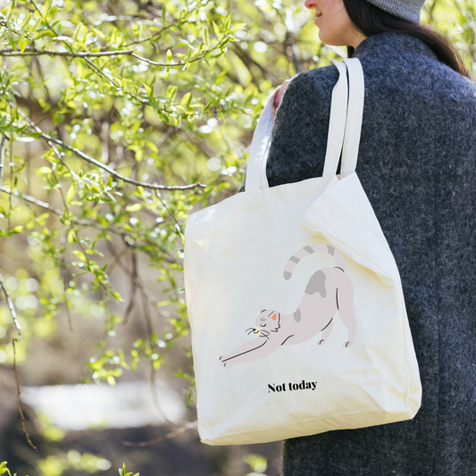Not Today Cat Tote Bag image 7