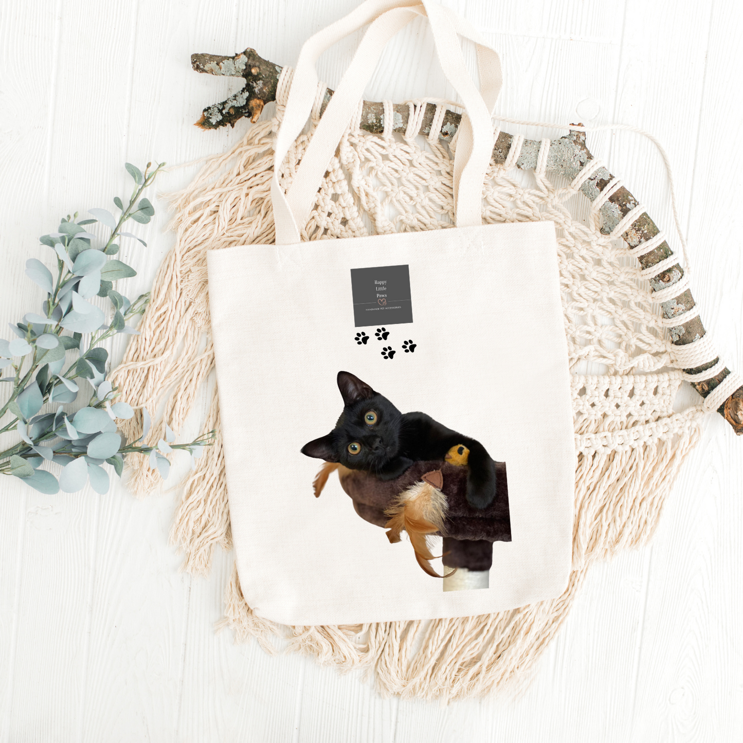 Personalised Cat Tote Bag image 0