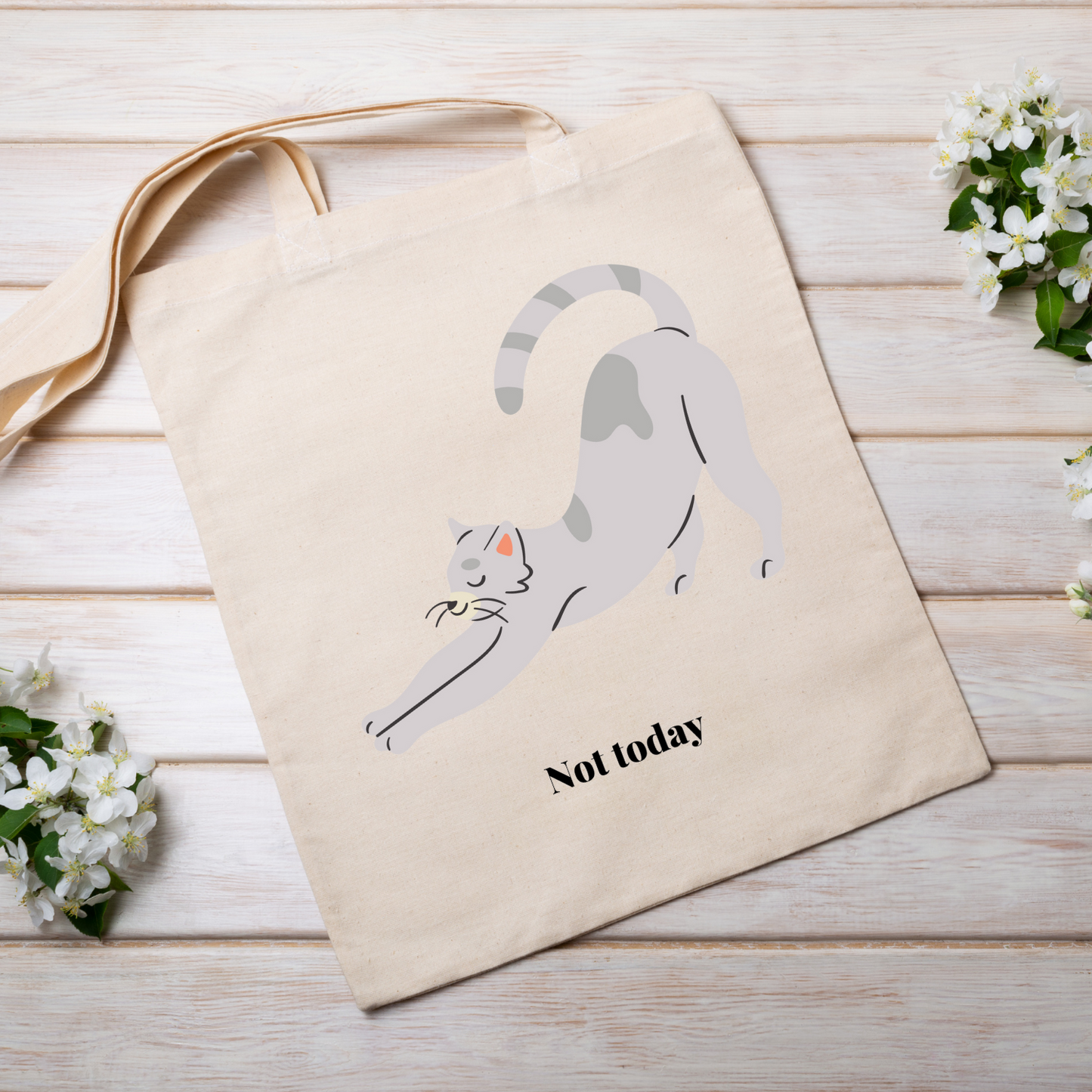 Not Today Cat Tote Bag image 8