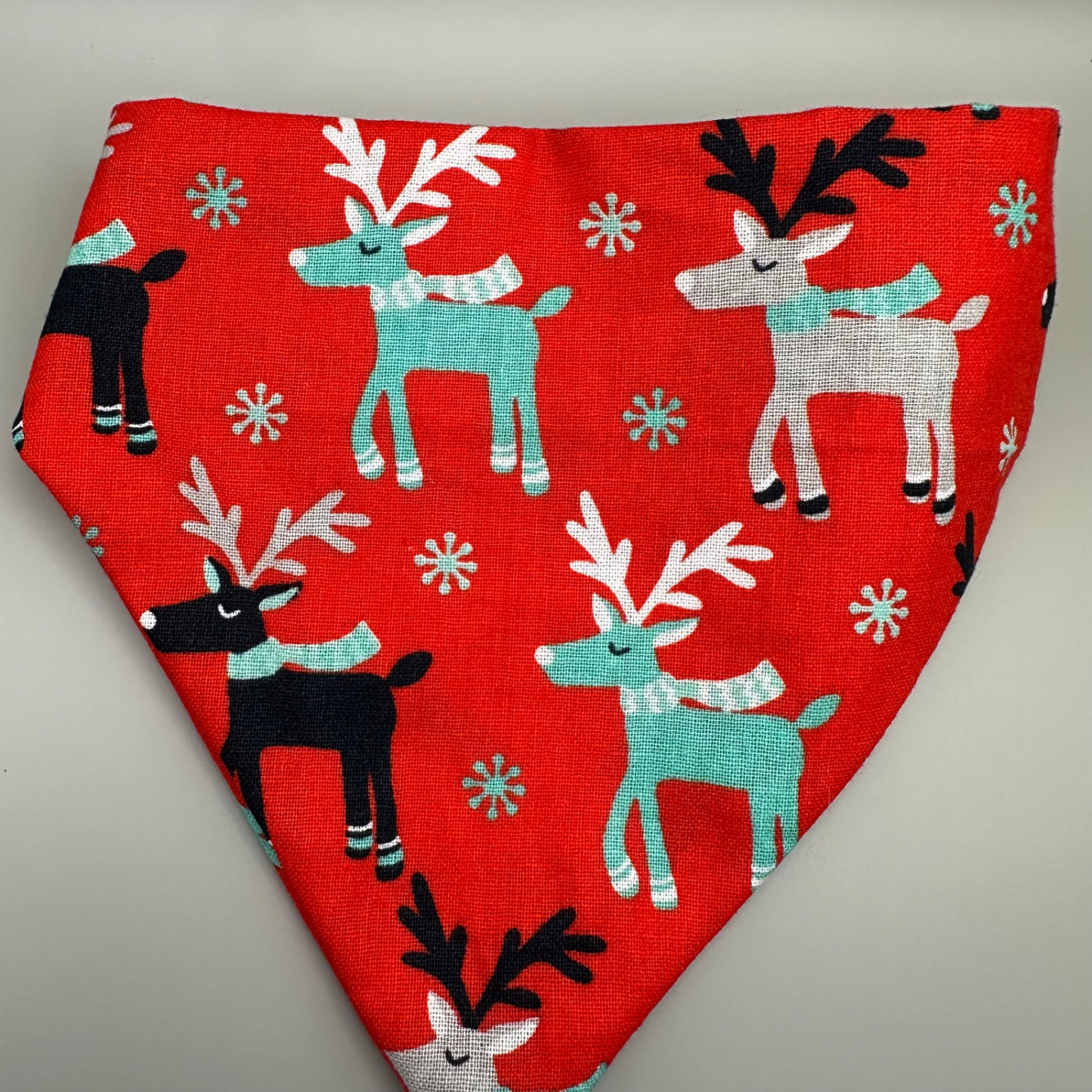 Christmas Red Reindeer Dog Bandana