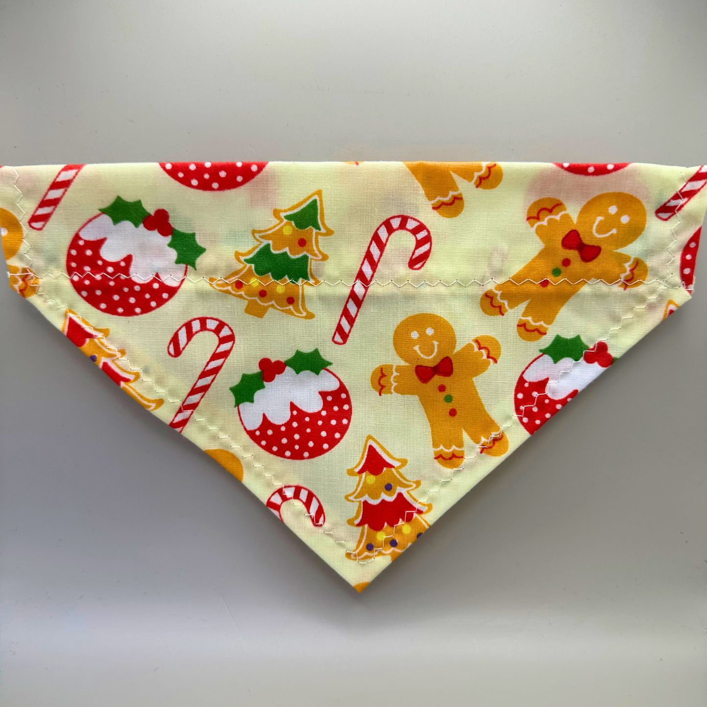 Christmas Cream Gingerbread Print Dog Bandana