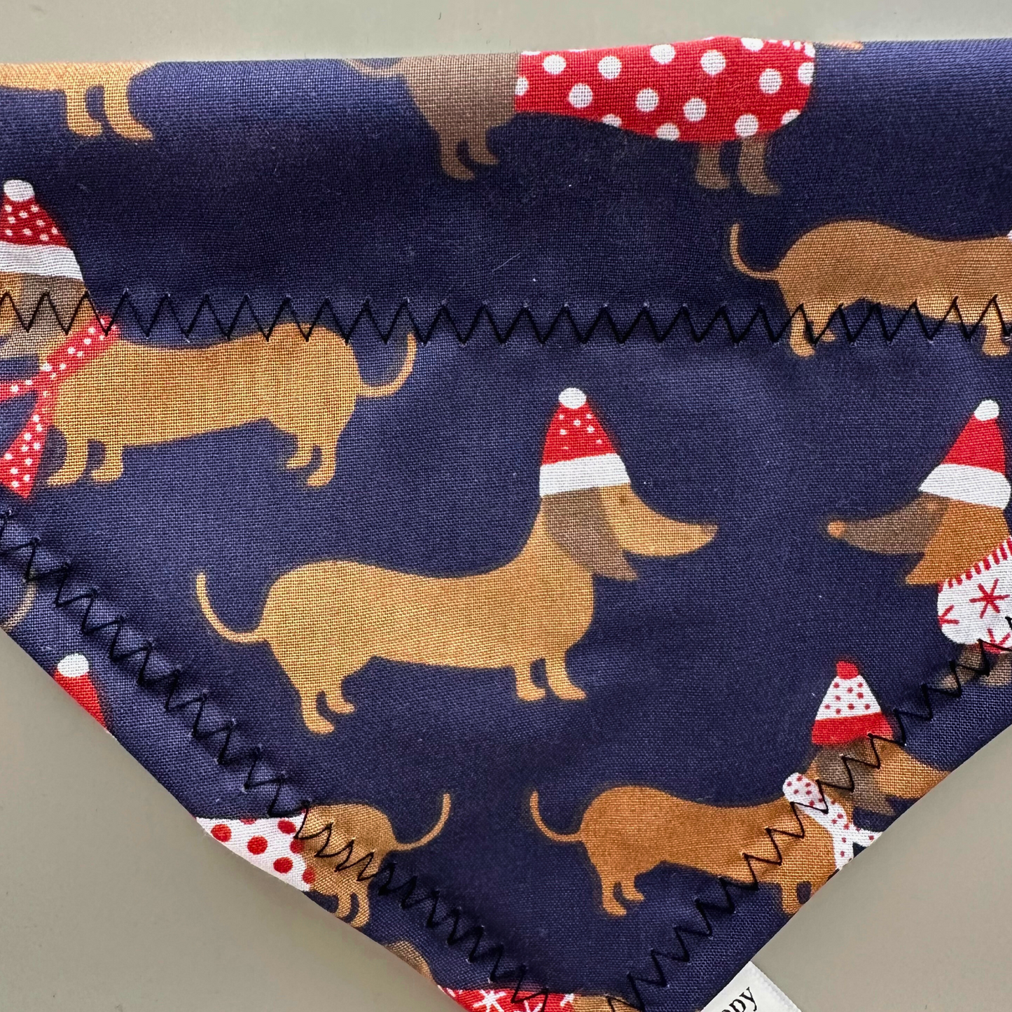 Christmas Dachshund in Jumpers Dog Bandana