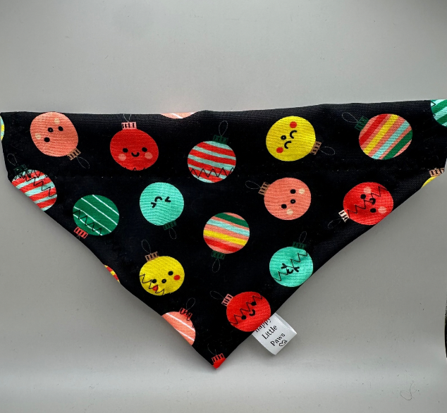 Christmas Bauble Print Dog Bandana